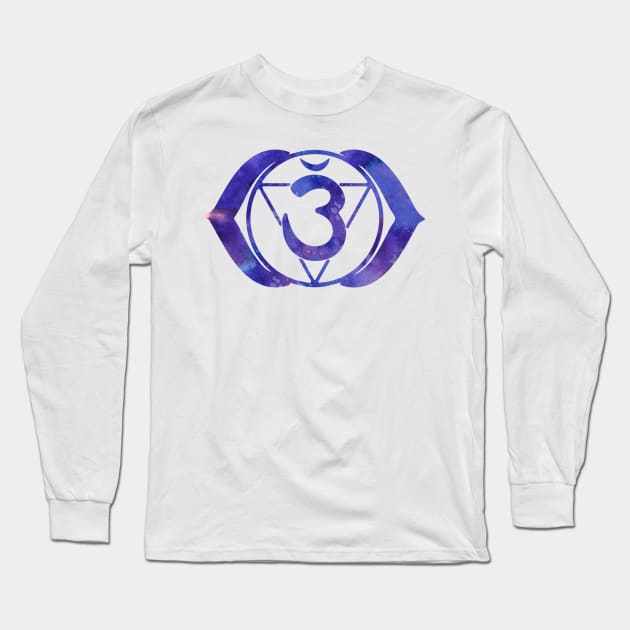 Third Eye Chakra Long Sleeve T-Shirt by erzebeth